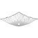 Square Glass Two Light Flush Mount in White (54|P496230)