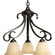 Torino Three Light Chandelier in Forged Bronze (54|P440577)