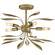 Mariposa Five Light Semi-Flush Conv in Antique Gold (54|P350210168)