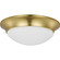 Etched Opal Dome Two Light Flush Mount in Satin Brass (54|P350147012)