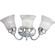 Fluted Glass-Clear Three Light Bath Bracket in Polished Chrome (54|P328915)