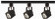 Track Lighting Kits Black Three Light Track Kit in Black (72|TK346)