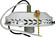 4''Wired Fan Light Holder in White (72|SF77461)