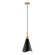 Tango One Light Pendant in Matte Black / Burnished Brass (72|607470)
