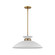 Perkins One Light Pendant in Matte White / Burnished Brass (72|607464)