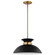 Perkins One Light Pendant in Matte Black / Burnished Brass (72|607460)