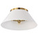 Dover Three Light Flush Mount in White / Vintage Brass (72|607421)