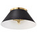 Dover Three Light Flush Mount in Black / Vintage Brass (72|607420)