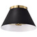 Dover Three Light Flush Mount in Black / Vintage Brass (72|607417)