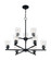 Bransel Nine Light Chandelier in Matte Black (72|607289)