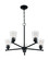 Bransel Five Light Chandelier in Matte Black (72|607285)