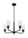 Sommerset Five Light Chandelier in Matte Black (72|607275)