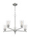 Bransel Five Light Chandelier in Brushed Nickel (72|607185)