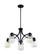 Skybridge Five Light Chandelier in Matte Black (72|607105)
