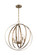 Pendleton Six Light Pendant in Burnished Brass (72|607058)