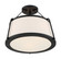 Cutty Three Light Semi Flush Mount in Matte Black (72|606998)