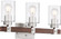 Arabel Three Light Vanity in Brushed Nickel / Nutmeg Wood (72|606963)