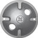 Die Cast Mounting Plate in Light Gray (72|60674)