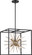 Spirefly Six Light Pendant in Matte Black / Burnished Brass (72|606730)