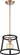 Chassis One Light Mini Pendant in Copper Brushed Brass / Matte Black (72|606641)