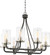 Sherwood Eight Light Chandelier in Iron Black / Brushed Nickel Accents (72|606128)