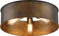 Kettle Three Light Flush Mount in Weathered Brass (72|605893)