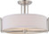 Gemini Three Light Semi Flush Mount in Brushed Nickel (72|604758)