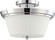 Bento Three Light Semi Flush Mount in Polished Chrome / Satin White (72|604087)