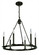 Martin Six Light Chandelier in Matte Black, Matte Opal (185|6525MBNG)