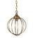 Orb One Light Hanging Lantern in Antique Brass (196|CH902ABMED)