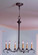 Chandelier Six Light Hanging Lantern in Dark Brass (196|983DBLT6)