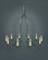 Chandelier Ten Light Hanging Lantern in Dark Brass (196|939DBLT10)