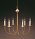 Chandelier Six Light Hanging Lantern in Antique Brass (196|906ABLT6)