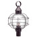 Round Three Light Post Mount in Dark Brass (196|2853DBLT3CLR)