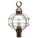 Round Three Light Post Mount in Dark Antique Brass (196|2853DABLT3CLR)