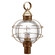 Round Three Light Post Mount in Antique Brass (196|2853ABLT3CSG)