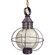 Round One Light Hanging Lantern in Dark Brass (196|2842DBMEDCSG)