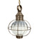 Round One Light Hanging Lantern in Dark Antique Brass (196|2842DABMEDOPT)
