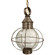 Round One Light Hanging Lantern in Dark Antique Brass (196|2842DABMEDCSG)