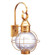 Round One Light Wall Mount in Antique Brass (196|2841ABMEDCLR)