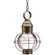 Round One Light Hanging Lantern in Dark Antique Brass (196|2832DABMEDCSG)