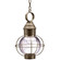Round One Light Hanging Lantern in Dark Antique Brass (196|2832DABMEDCLR)