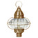 Onion One Light Post Mount in Antique Brass (196|2573ABMEDOPT)