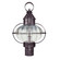 Onion One Light Post Mount in Dark Brass (196|2543DBMEDOPT)