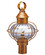 Onion One Light Post Mount in Antique Brass (196|2543ABMEDOPT)