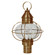 Onion Three Light Post Mount in Antique Brass (196|2543ABLT3CSG)
