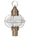 Onion Three Light Post Mount in Antique Brass (196|2543ABLT3CLR)