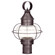 Onion One Light Post Mount in Dark Brass (196|2533DBMEDCLR)