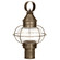 Onion One Light Post Mount in Dark Antique Brass (196|2533DABMEDCSG)