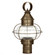 Onion One Light Post Mount in Dark Antique Brass (196|2523DABMEDCLR)